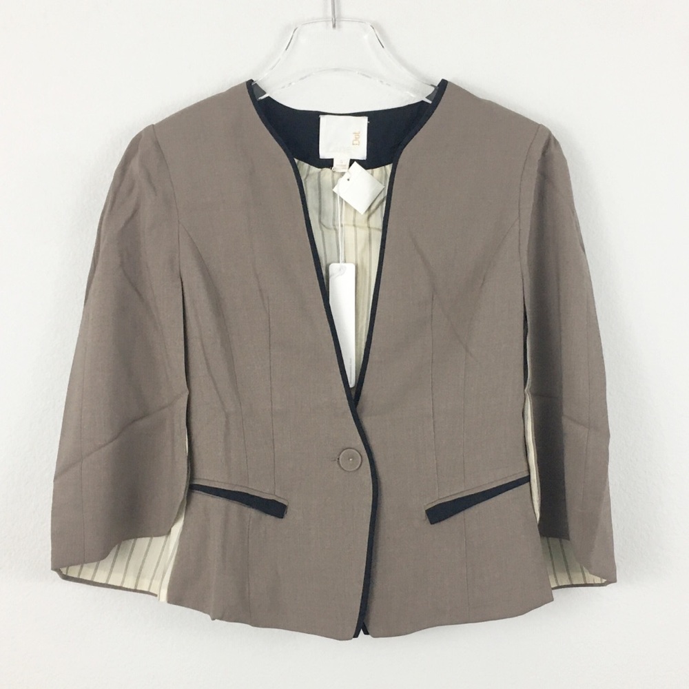 NWT Line & Dot Tan Black Cape Blazer size Small